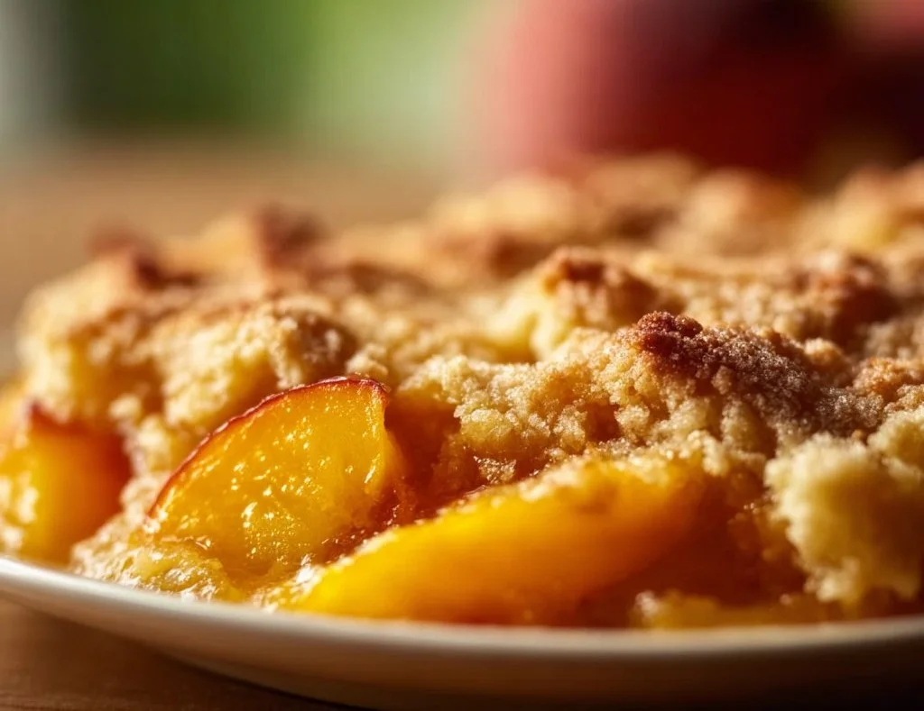 Easy Peach Cobbler with Canned Peaches