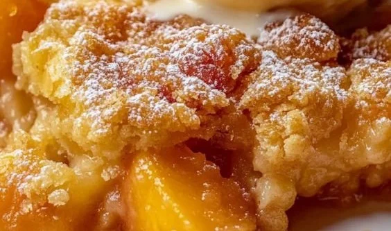 Easy Peach Cobbler with Canned Peaches