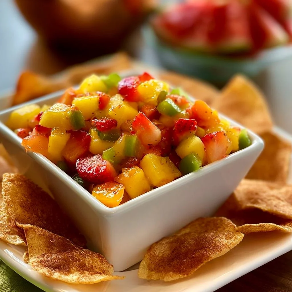 Fruit Salsa with Cinnamon Chips