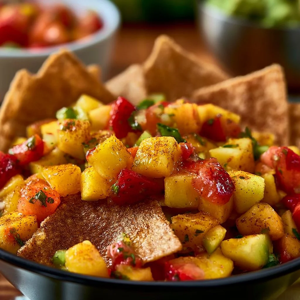 Fruit Salsa with Cinnamon Chips