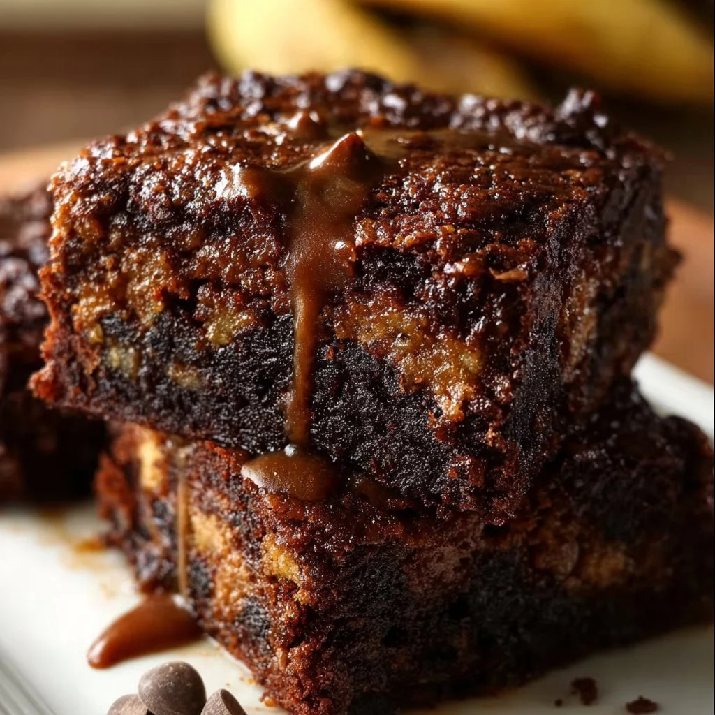 Fudgy Banana Bread Brownies