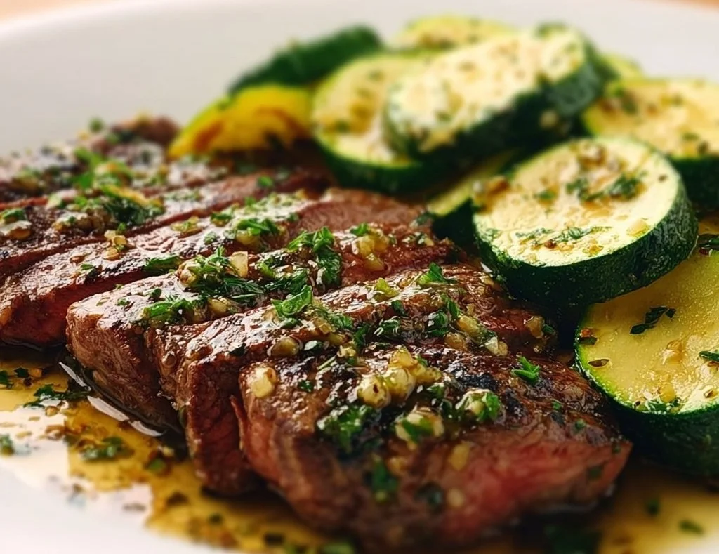 Garlic Butter Steak and Zucchini