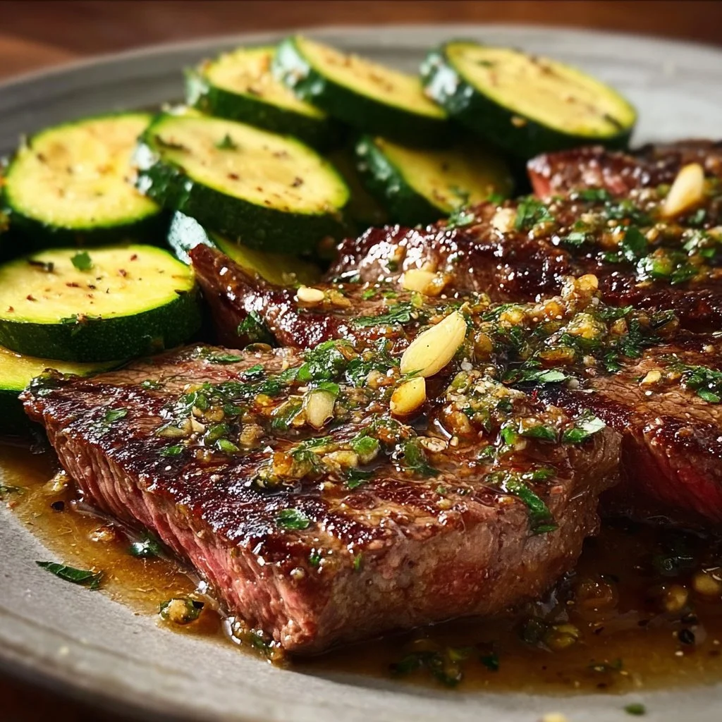 Garlic Butter Steak and Zucchini
