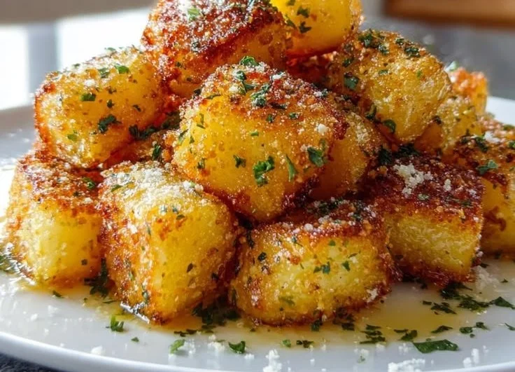Golden Parmesan Crunch Potatoes