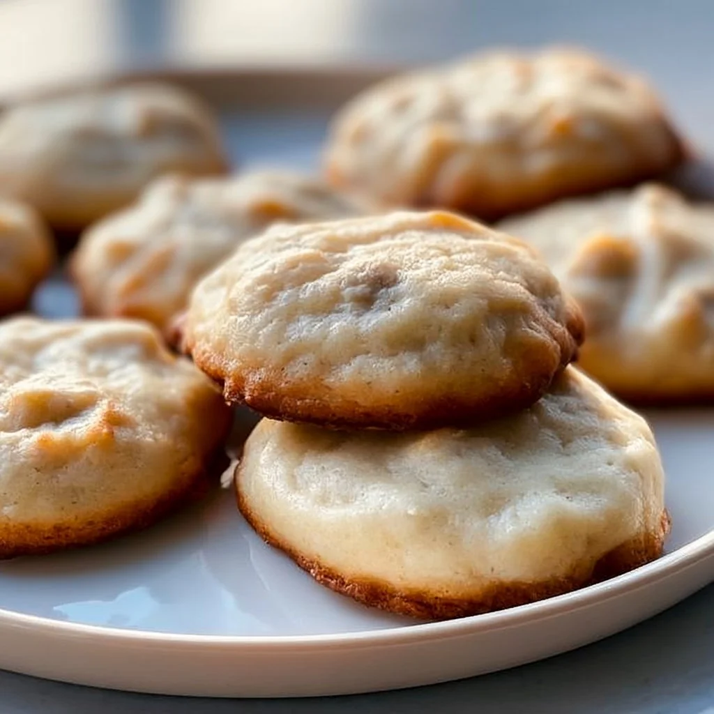Delicious Grandma's banana cookies fresh out of the oven