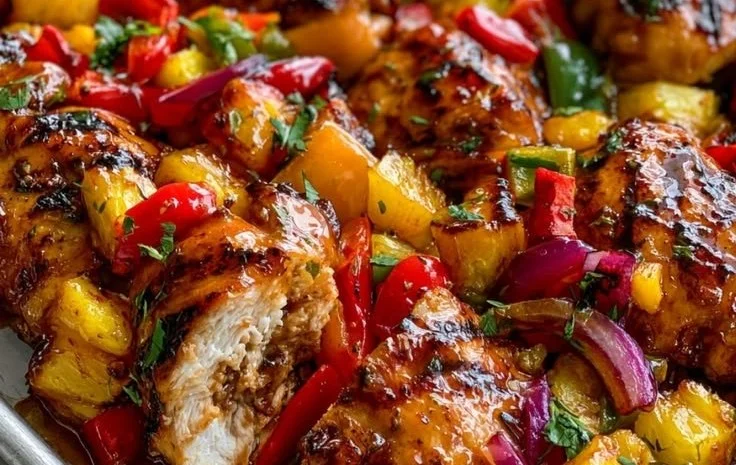 Hawaiian Chicken Sheet Pan