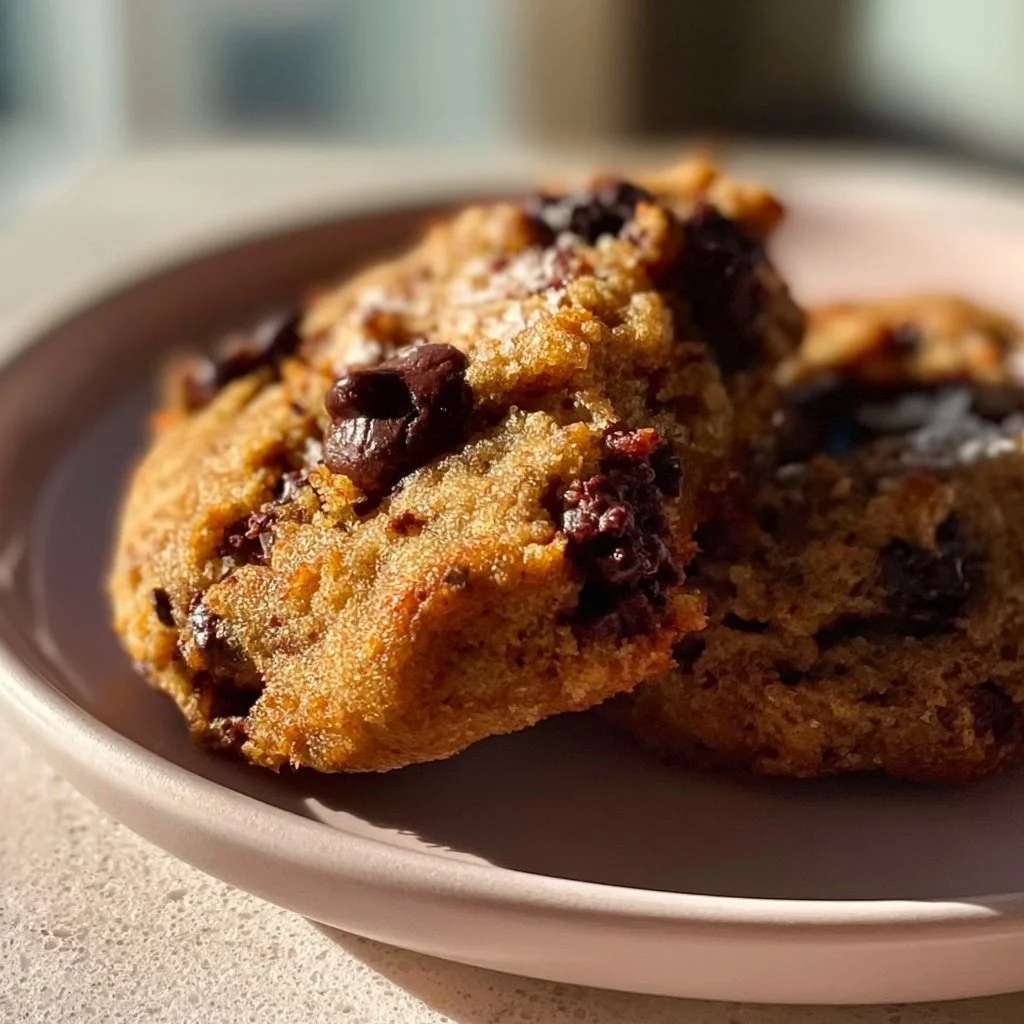 Healthy Banana Bread Chocolate Chip Cookies