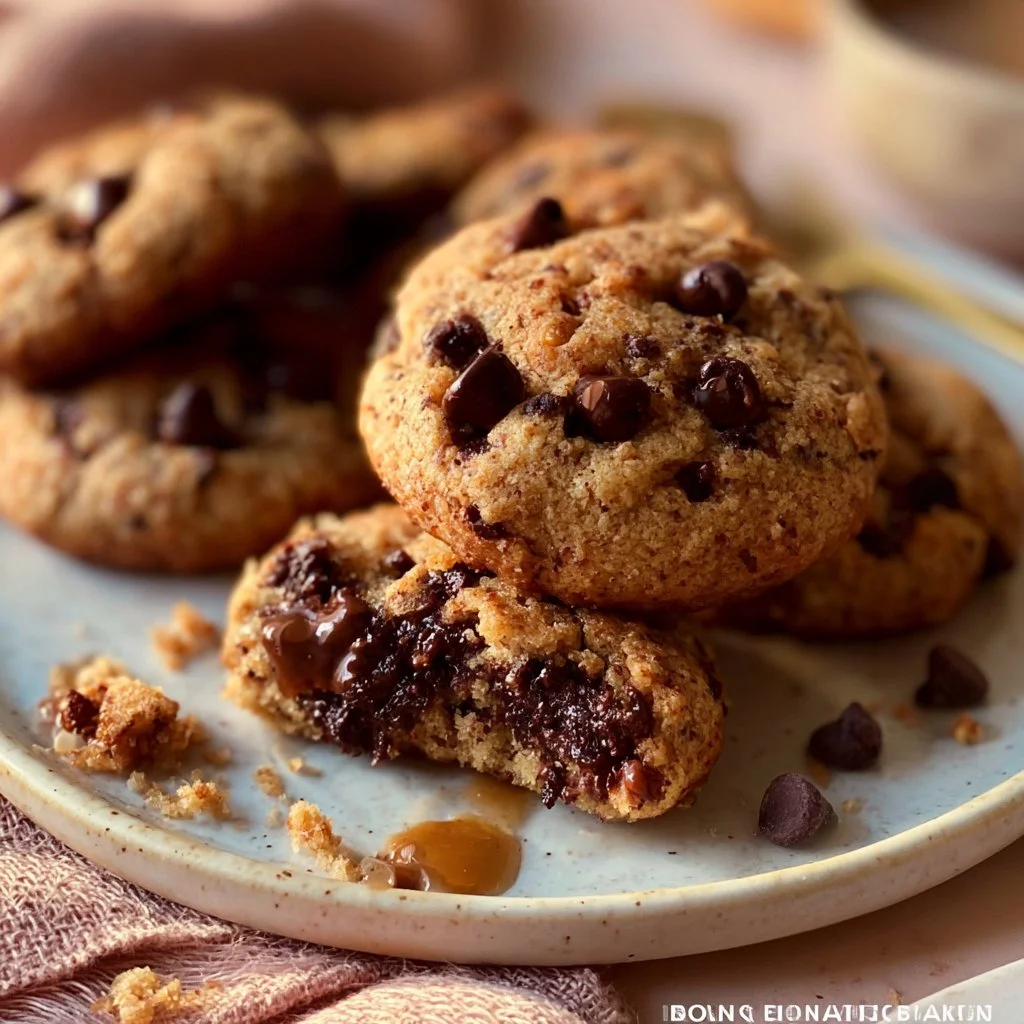 Healthy Banana Bread Chocolate Chip Cookies