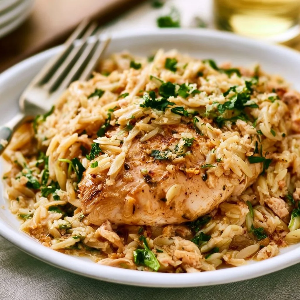 High Protein Chicken Orzo