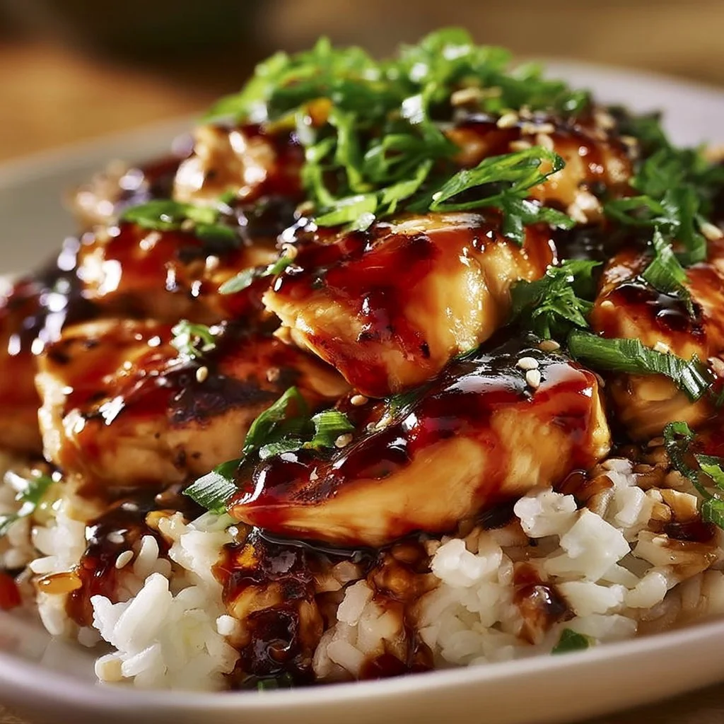 Honey BBQ Chicken Rice Bowl