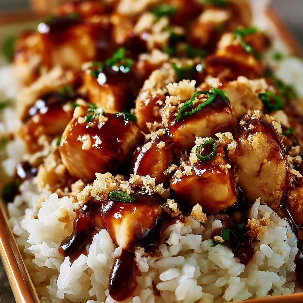 Honey BBQ Chicken Rice Bowl