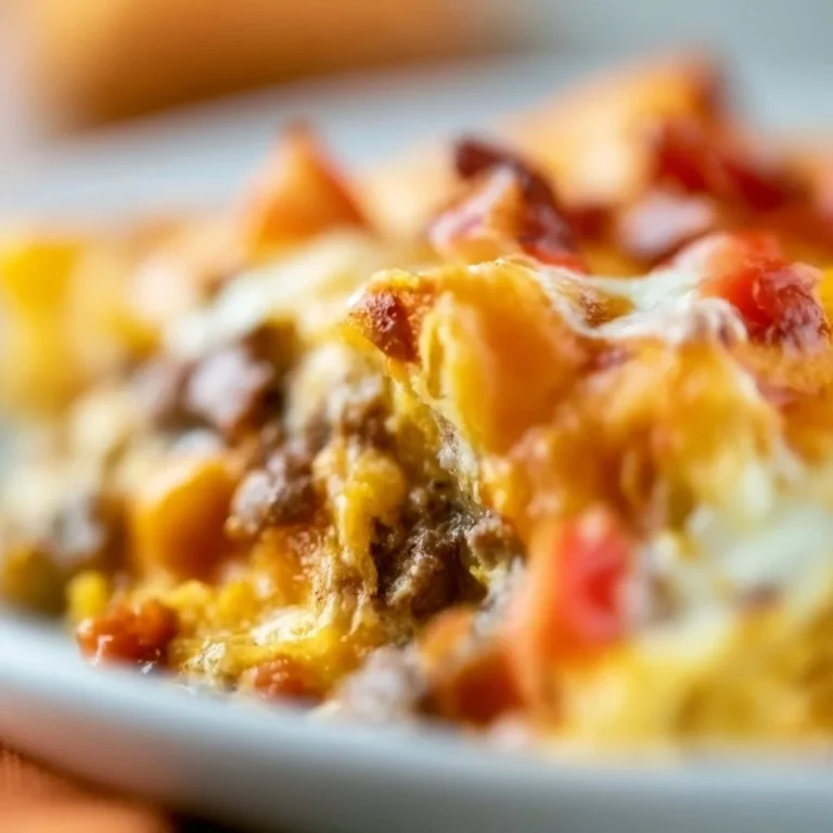 Delicious John Wayne Casserole served in a rustic dish, perfect for family meals.