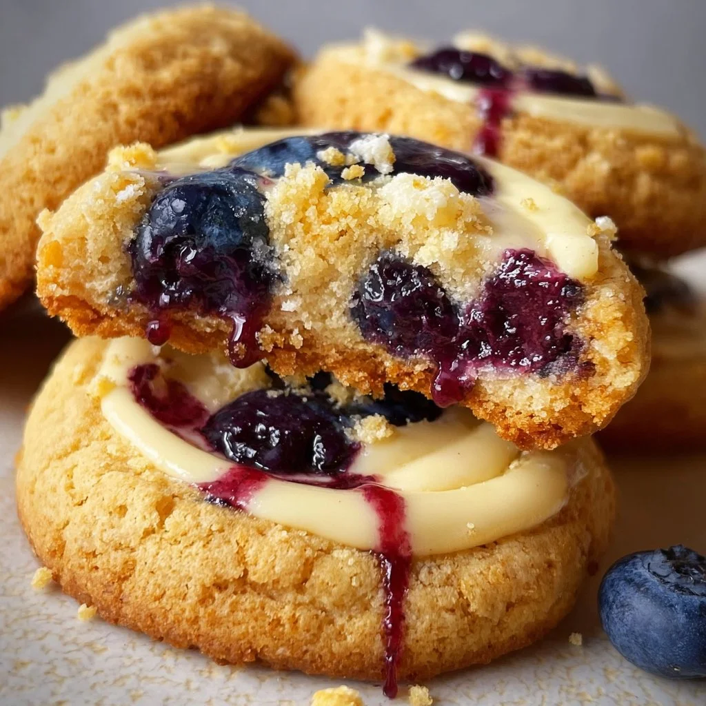 Lemon Blueberry Cheesecake Cookies