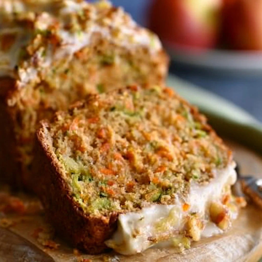 Moist and Flavorful Carrot Apple Zucchini Bread | Zucchini Baking Recipes Bread Apple, Carrot Zucchini Apple Bread Slices, Mini Carrot Apple Zucchini Bread