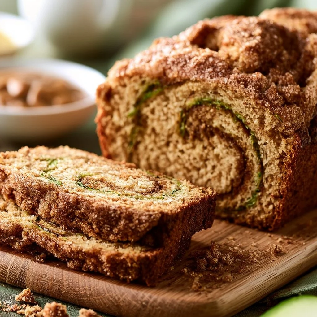 Moist Cinnamon Swirl Zucchini Bread