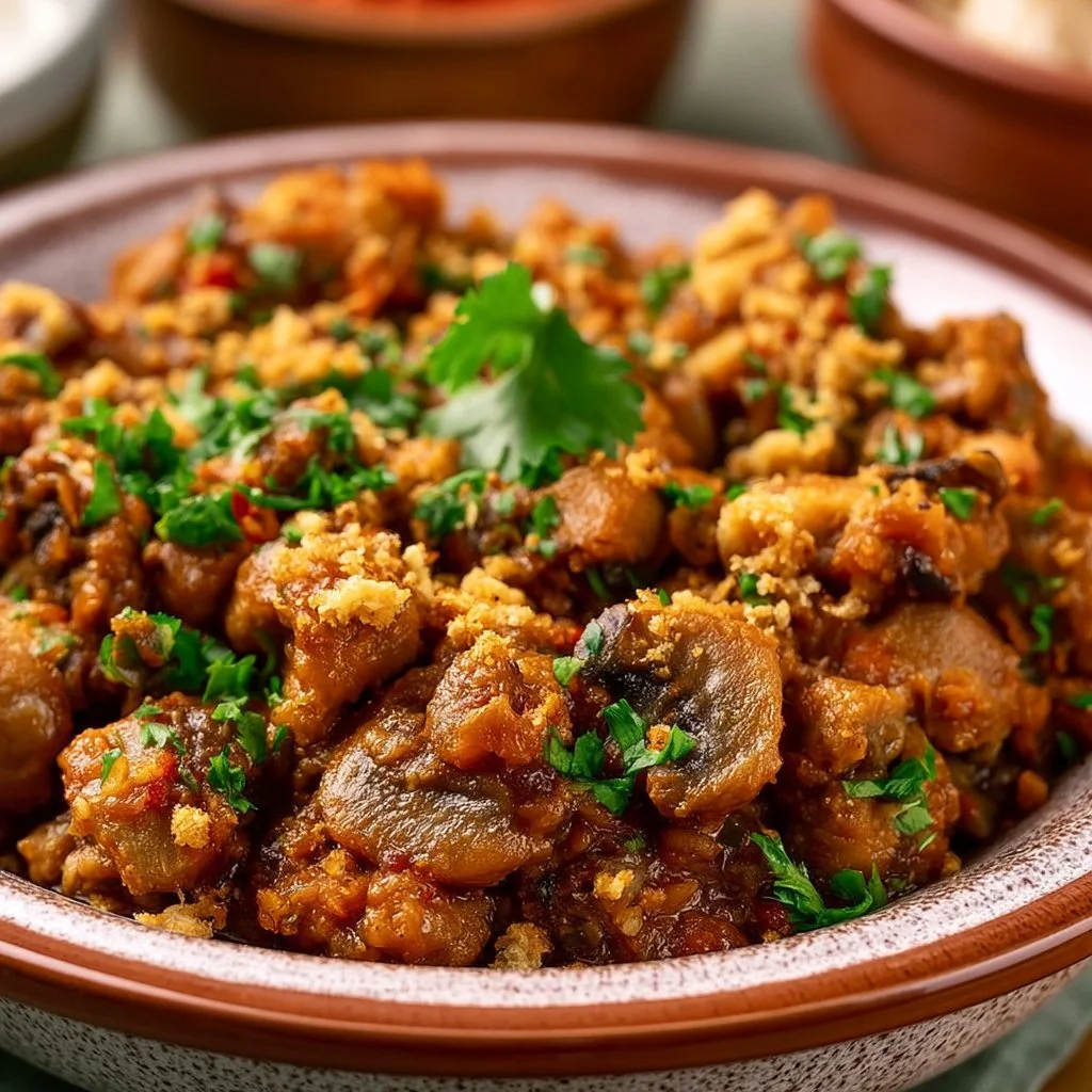 Mushroom Bhaji (Indian Mushroom Curry)