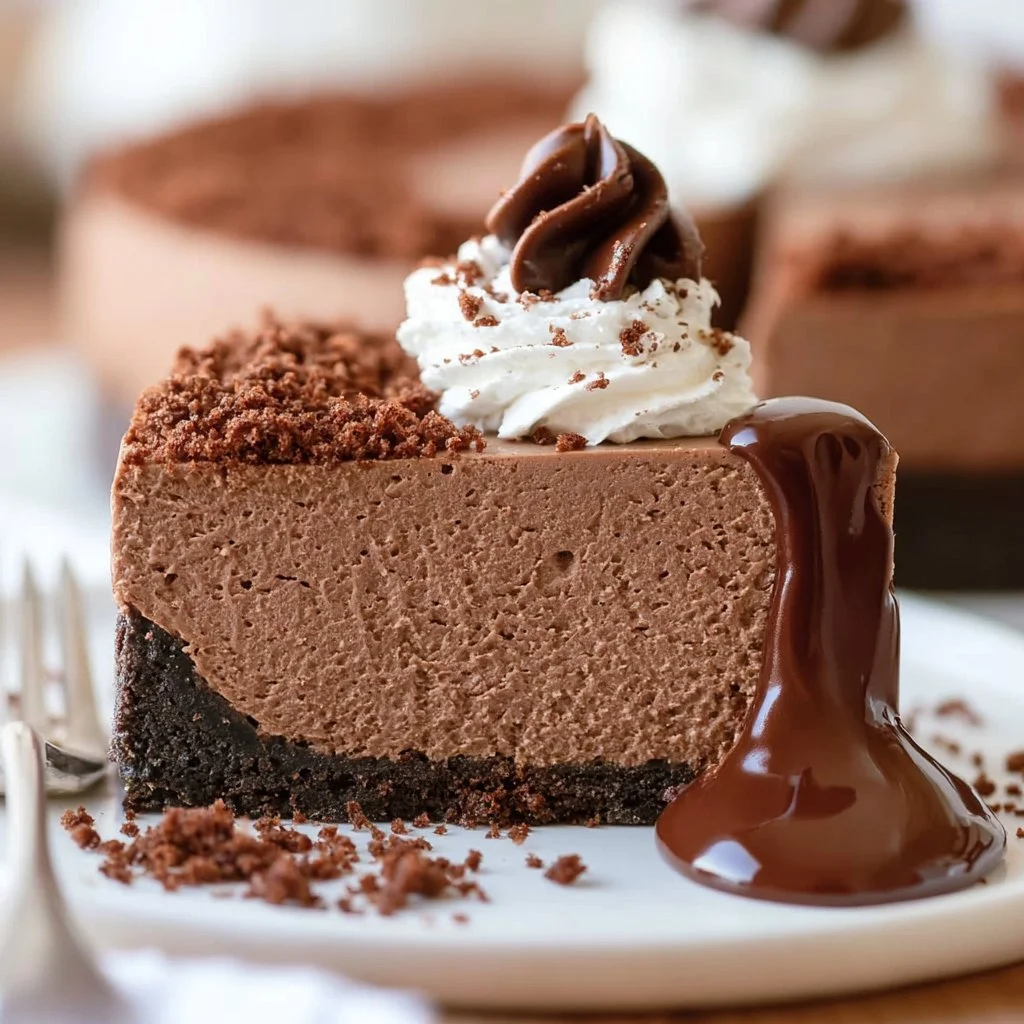 No Bake Chocolate Cheesecake