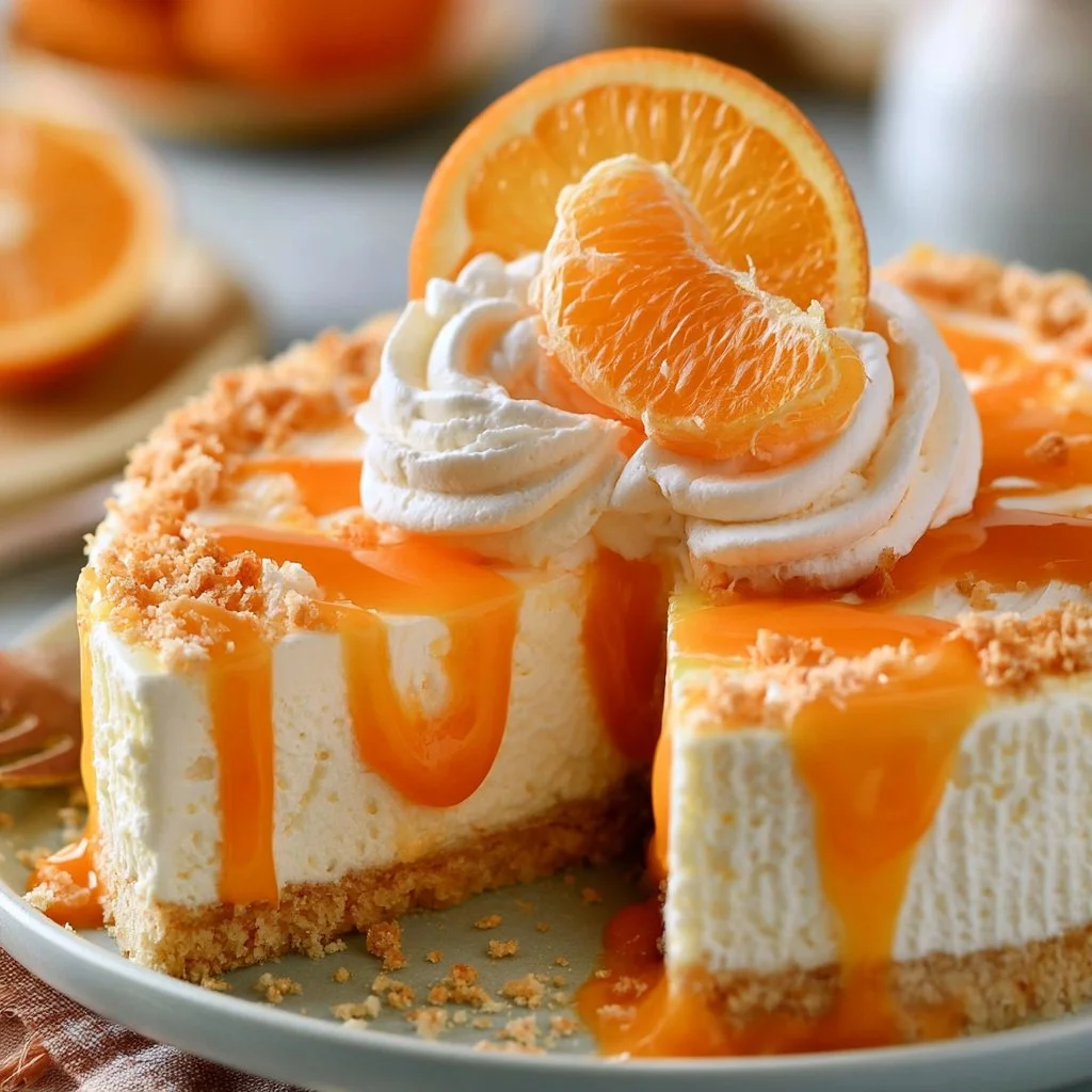 No-Bake Orange Creamsicle Cheesecake