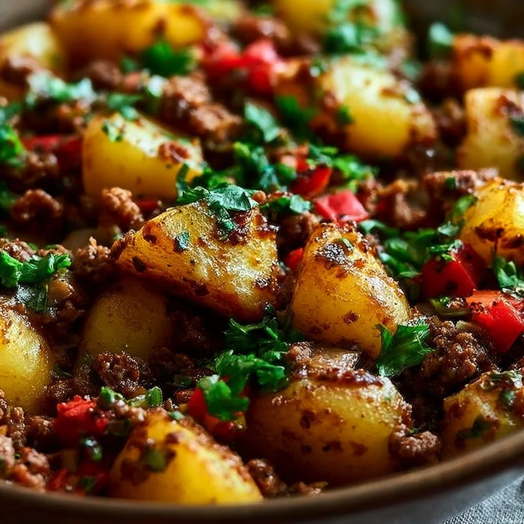 One-Pan Ground Beef and Potatoes