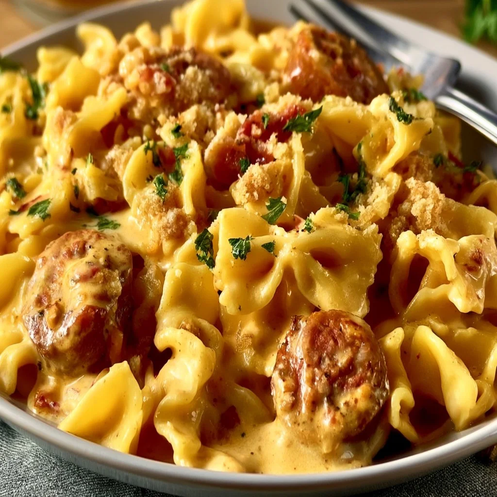 One Pot Creamy Cajun Sausage Pasta