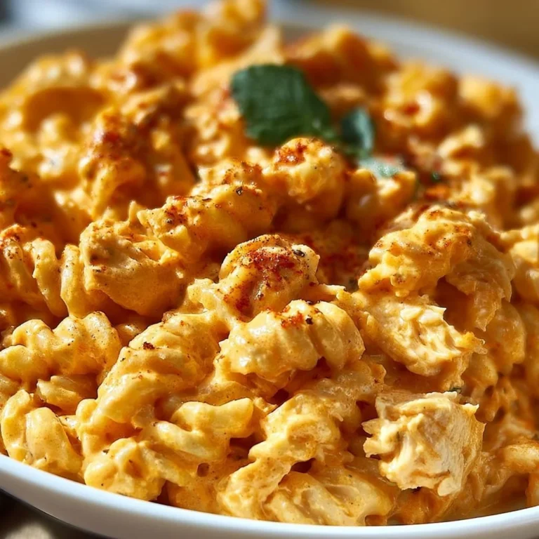 One-Pot Creamy Spicy Buffalo Chicken Pasta served in a bowl