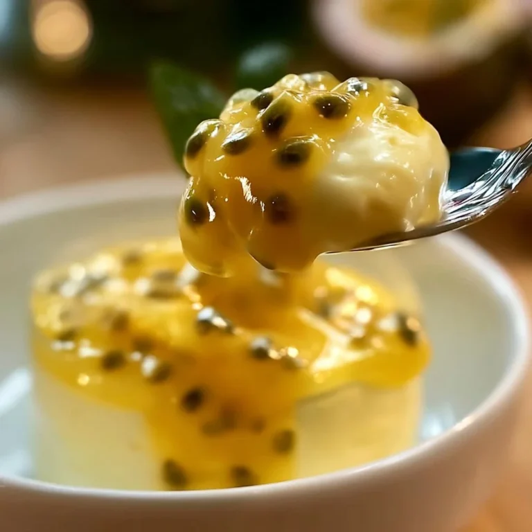 Delicious Passion Fruit Mousse served elegantly in a bowl.