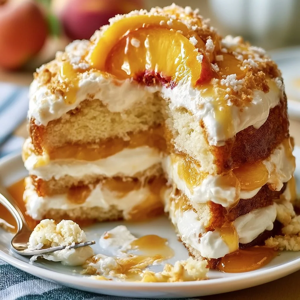 Peaches and Cream Cake