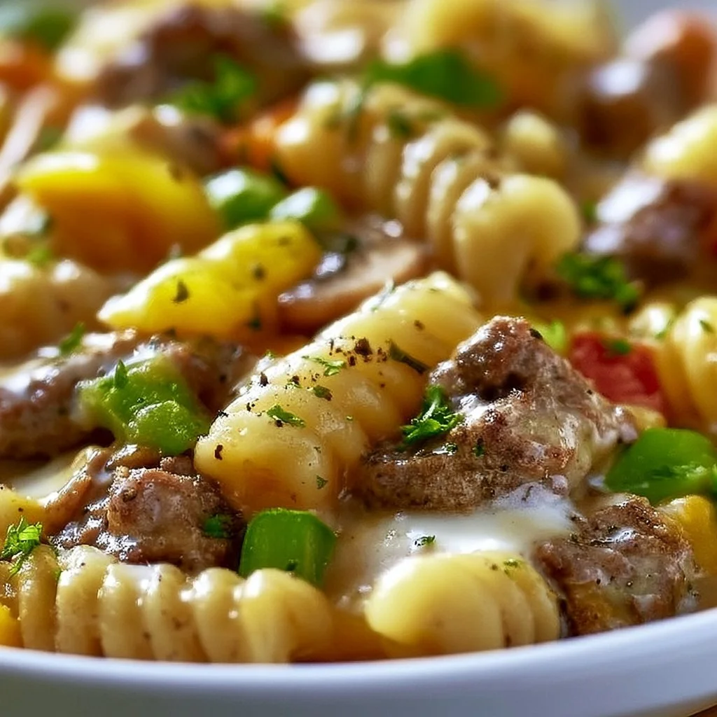 Philly Cheesesteak Pasta