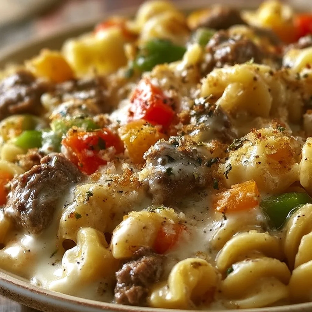 Philly Cheesesteak Pasta