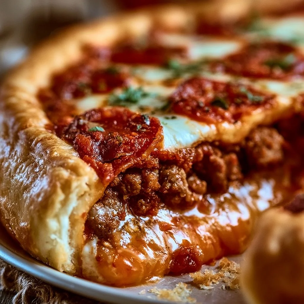 Savory Hamburger Sausage & Pepperoni Pie for Comfort Cravings