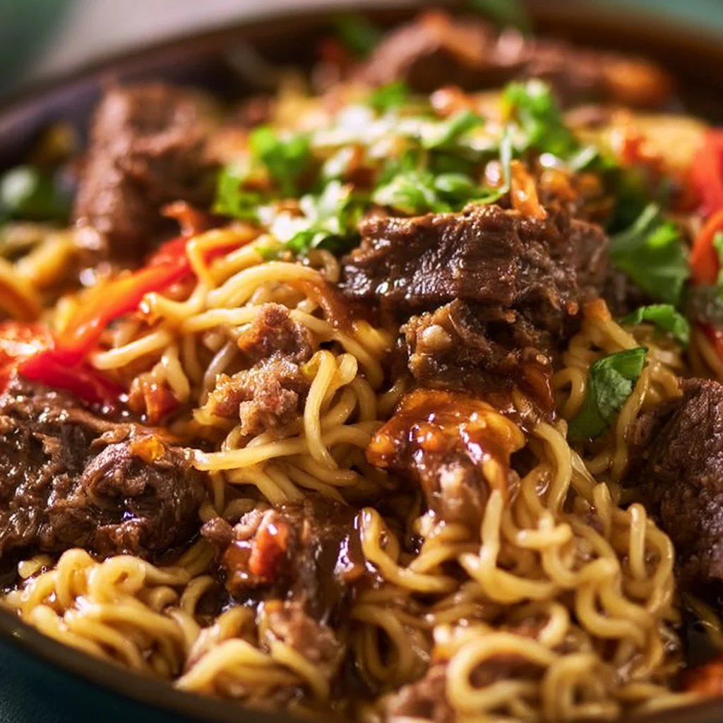 Slow Cooker Beef Ramen