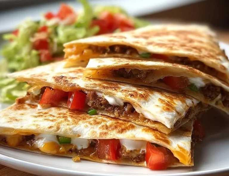 Delicious Smashburger Quesadillas served with dipping sauce