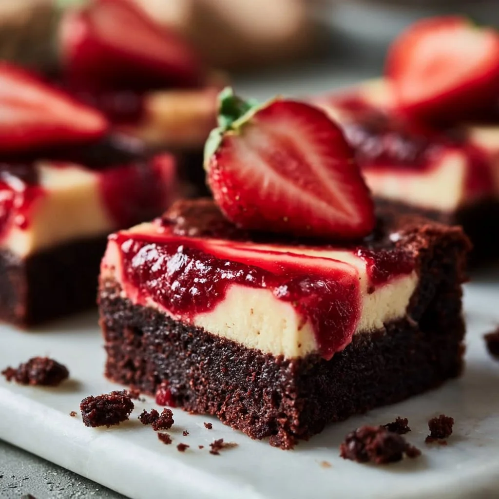 Strawberry Cheesecake Brownies