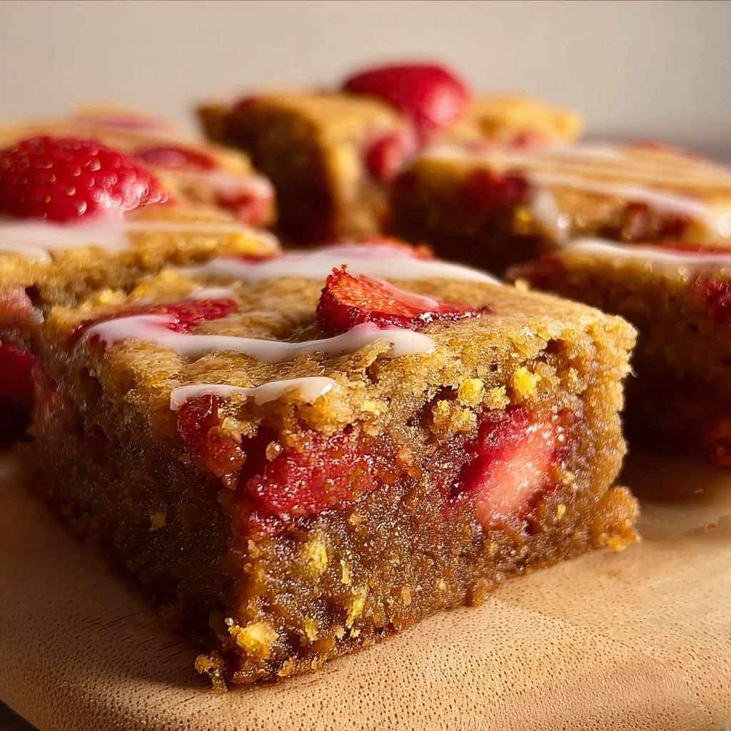 Strawberry Lemon Blondies