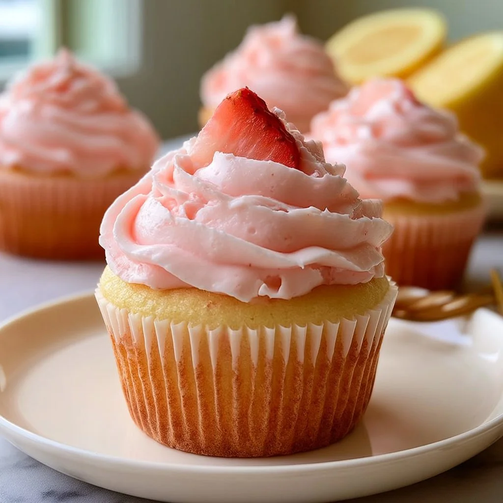Strawberry Lemonade Cupcakes