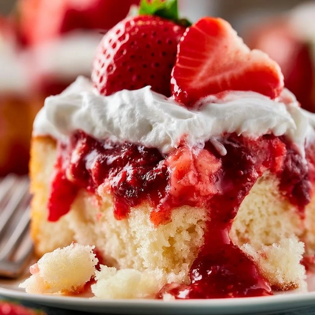 Strawberry Shortcake Poke Cake