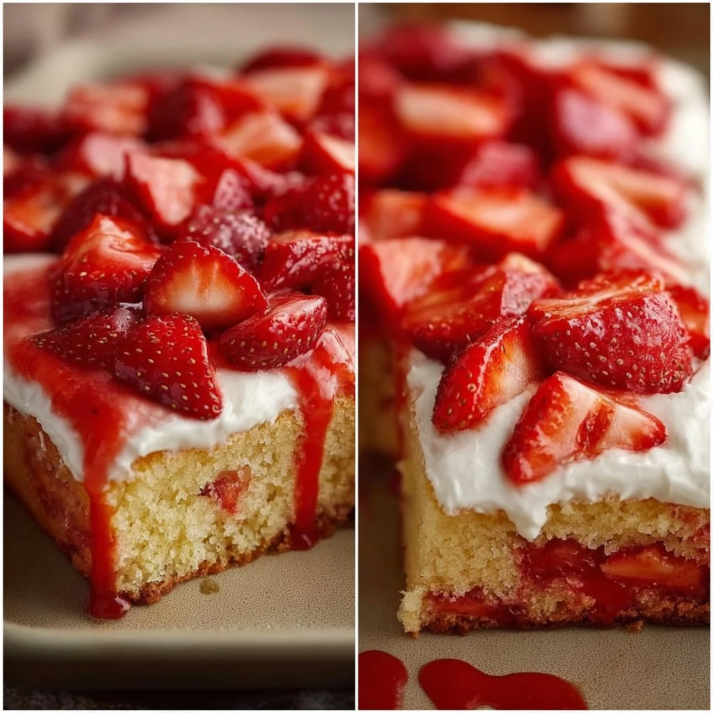 Strawberry Shortcake Sheet Cake