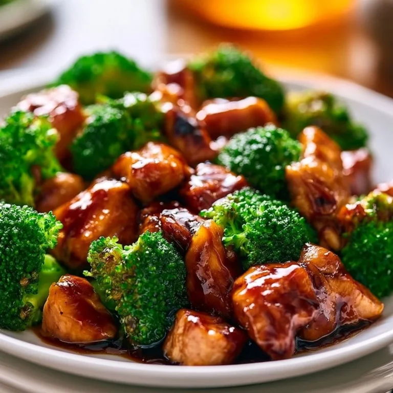 Delicious teriyaki chicken with broccoli served on a plate
