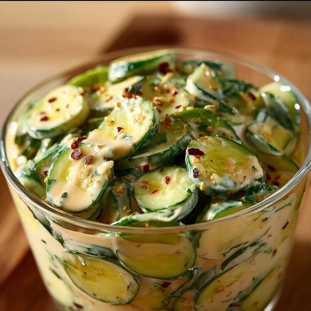 Viral Creamy Asian Cucumber Salad — Easy & Addictive