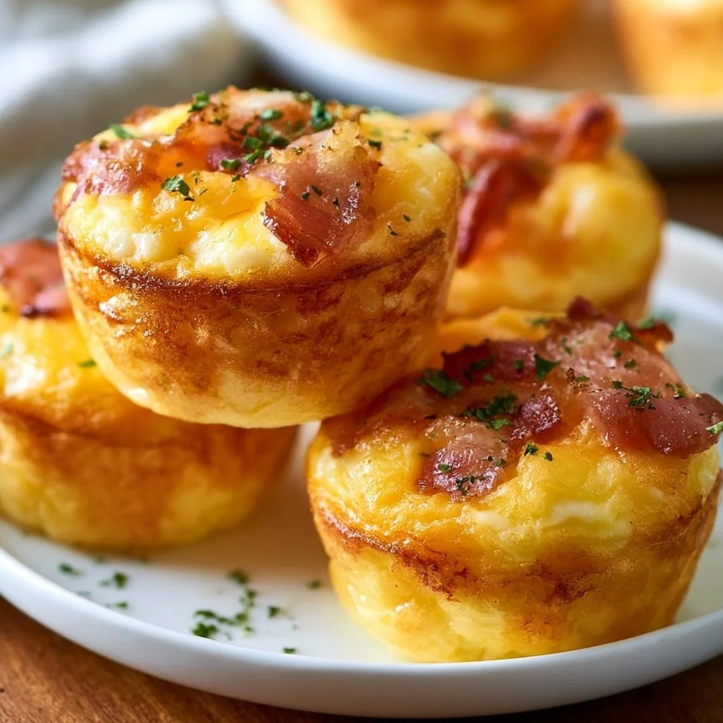 Delicious homemade Bacon Egg and Cheese Muffins for breakfast