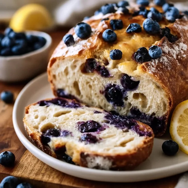 Blueberry Lemon Sourdough Artisan Loaf fresh out of the oven