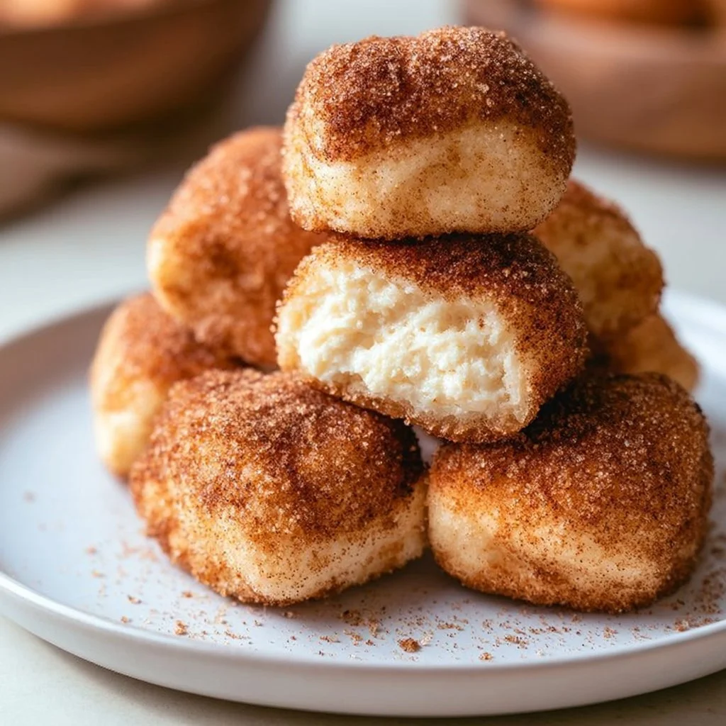 Delicious Cinnamon Cream Cheese Bites ready to be enjoyed as a sweet treat.