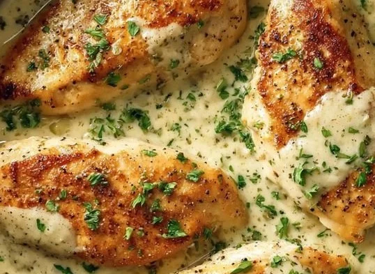 Creamy crock pot ranch chicken recipe with tender chicken pieces