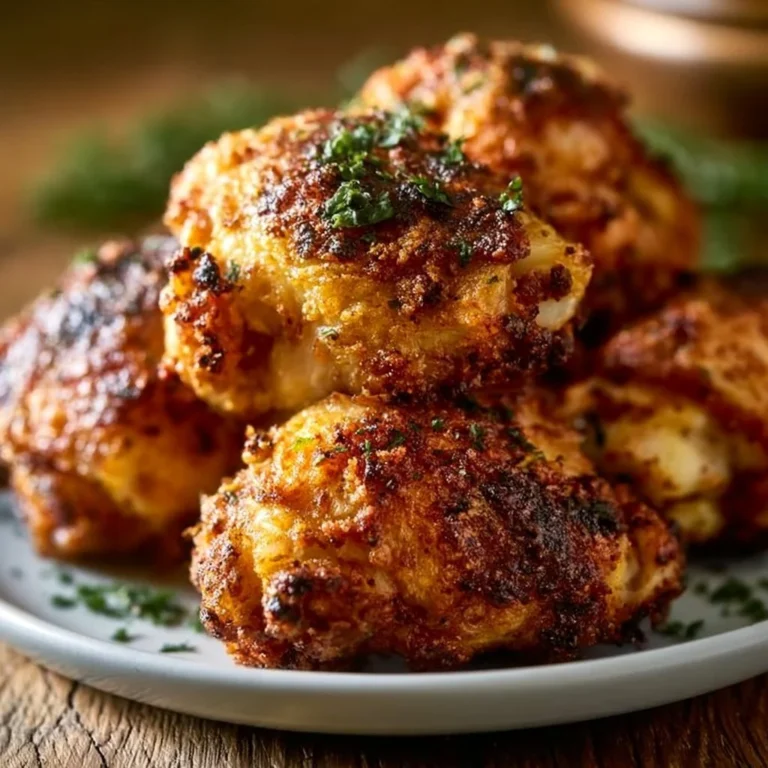 Crispy chicken thigh cooked in an air fryer for a delicious meal