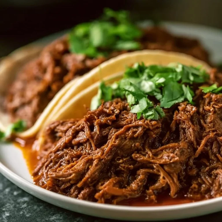 Crock Pot street tacos topped with fresh ingredients and served on a plate.