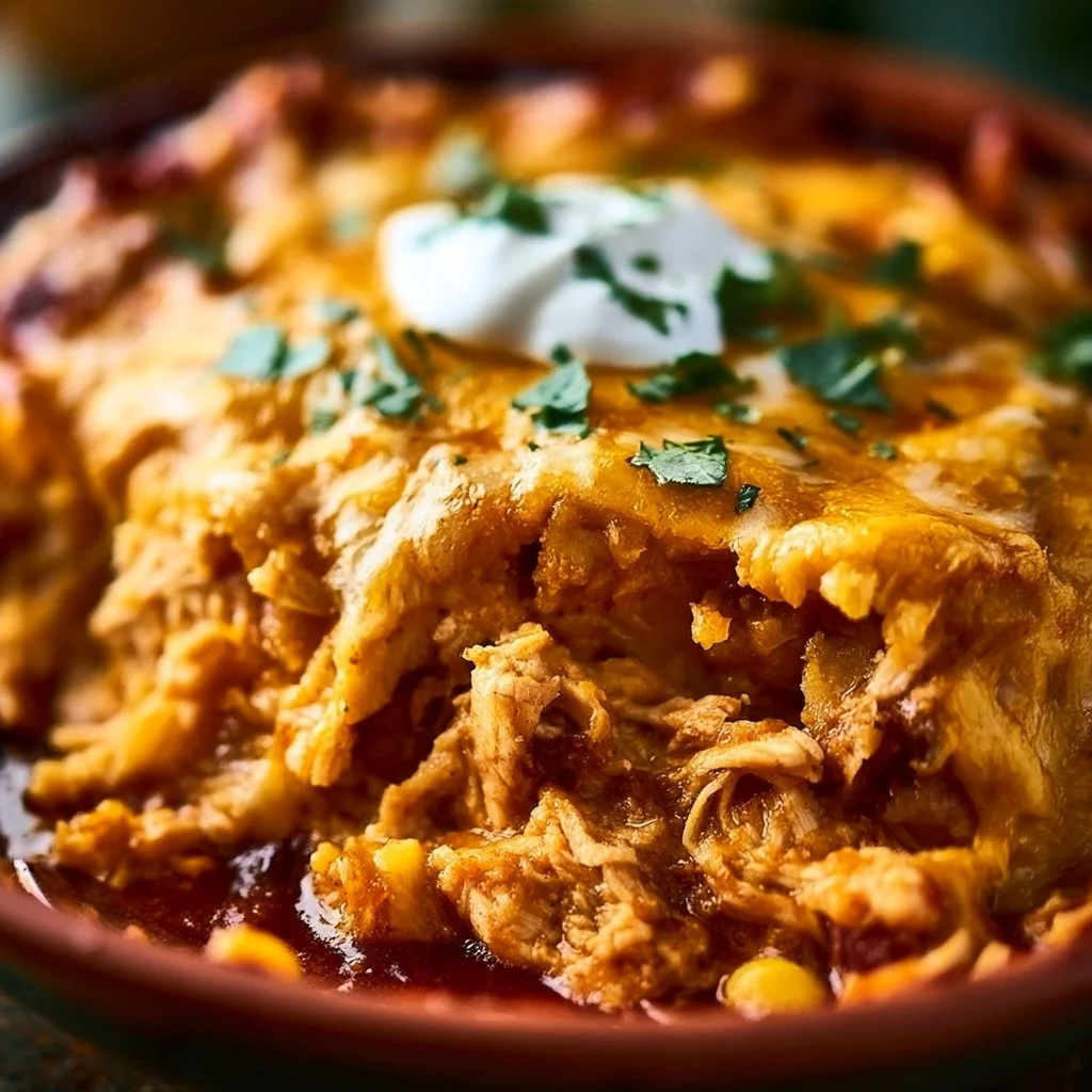 Crockpot Chicken Enchilada Casserole: The Ultimate Cheesy Slow Cooker Comfort Meal