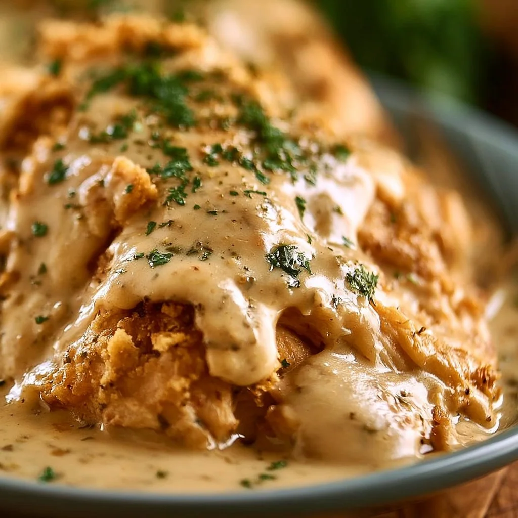 Crockpot Chicken with Creamy Gravy