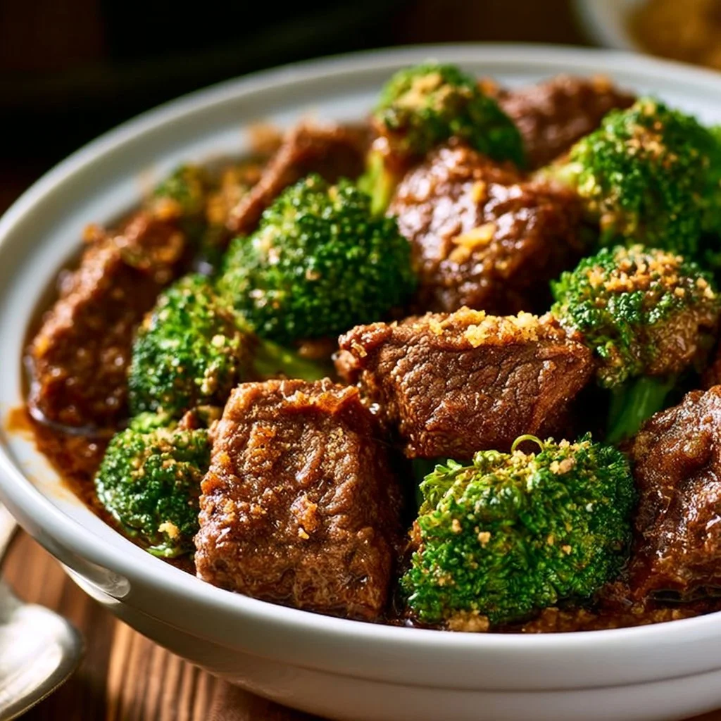 Crockpot Cowboy Beef and Broccoli