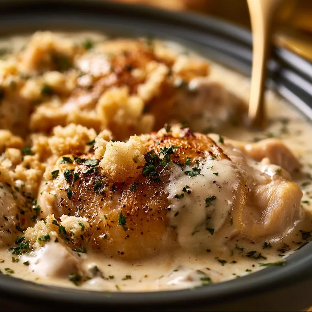 Crockpot Creamy Garlic Chicken