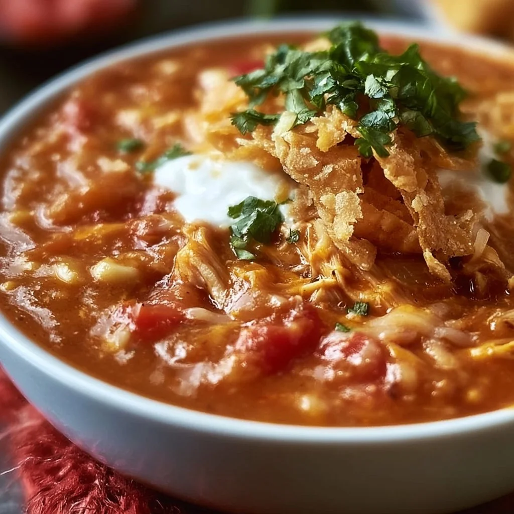 Easy Crockpot Chicken Tortilla Soup